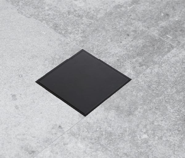 תעלת ניקוז בחיבור ישיר 10X10 ZERO ס״מ שחור מט