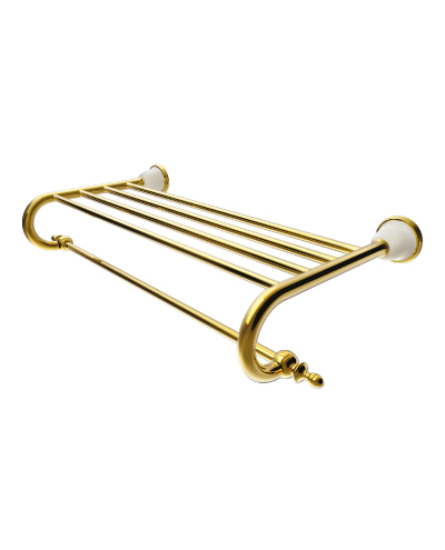 מדף מגבות אוניקס זהב בראס