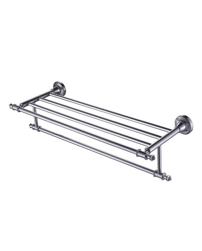 מדף מגבות קלאסי ניקל בראס