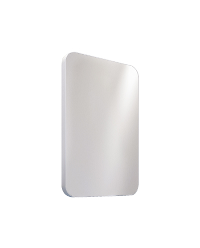 מראה דלאס מלבנית קטנה מסגרת לבנה