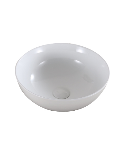 כיור חרס מונח סמל לבן מבריק