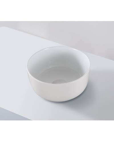 כיור חרס מונח ספיר 28 לבן מבריק