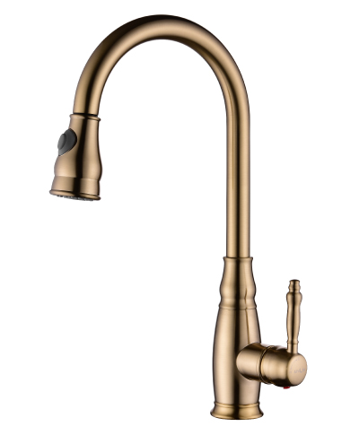 ברז מטבח נשלף פאלאס ברונזה