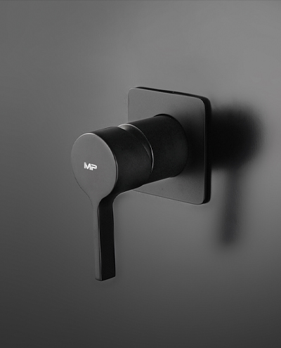 אינטרפוץ 3 דרך בונטון מרובע שחור מט