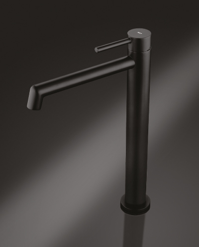 ברז בונטון גבוה עגול שחור מט