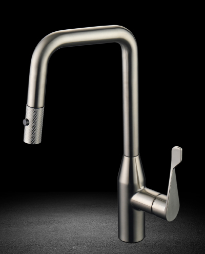 ברז מטבח נשלף איירון מוברש