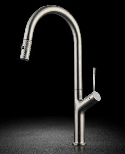 ברז מטבח נשלף ארמני מוברש