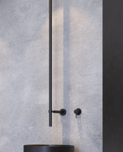 ברז תקרתי בונטון שחור מט