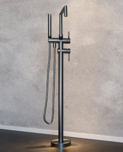 ברז רצפתי בונטון סילבר מטאל