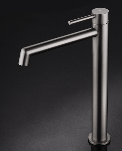 ברז בונטון גבוה עגול סילבר מטאל