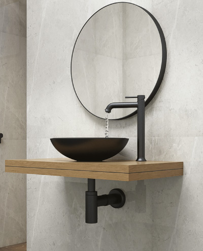 משטח וינה שחור מט 45 ס״מ