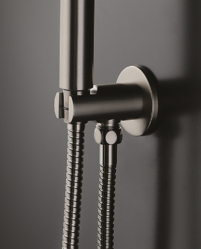 נקודת מים עגולה עם תפסן סילבר מטאל