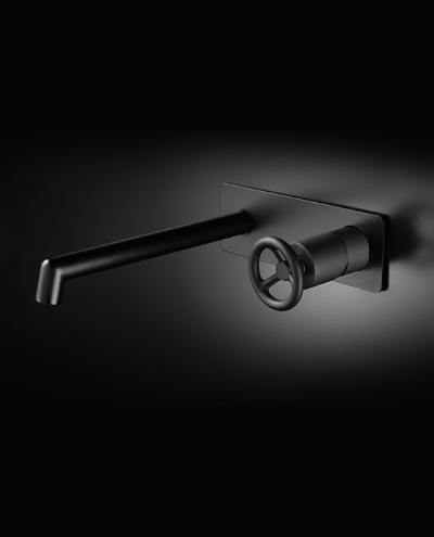 ברז קיר בונטון רטרו שחור מט