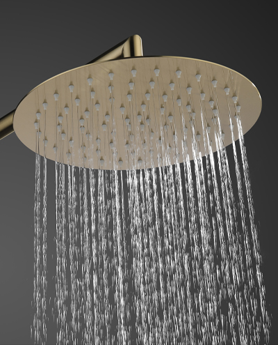 ראש נירוסטה עגול ״10 גולד מט