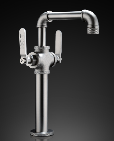 ברז רחצה גבוה ריבר סילבר מטאל