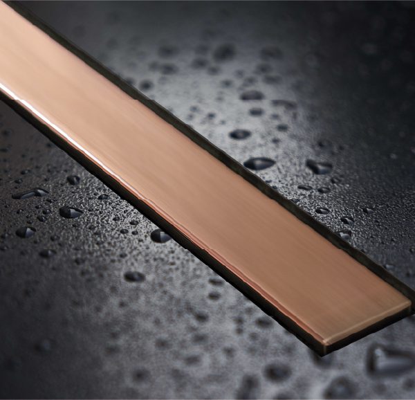 תעלת ניקוז FRAMELESS רוז גולד 65 ס"מ