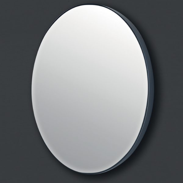 מראה דלאס עגולה מסגרת שחור מט קוטר 75 ס"מ