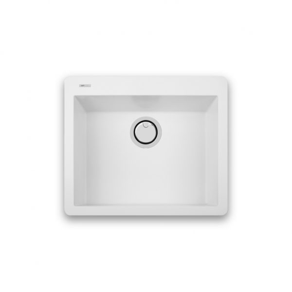 כיור מטבח מיקרו גרניט - ארמני 60 לבן