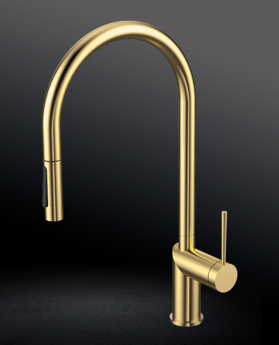 ברז מטבח נשלף מרטין גולד מט MP