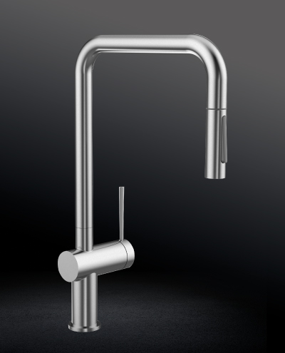 ברז מטבח נשלף סוהו מרובע מוברש MP