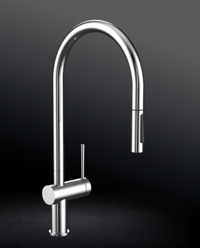 ברז מטבח נשלף סוהו עגול ניקל MP