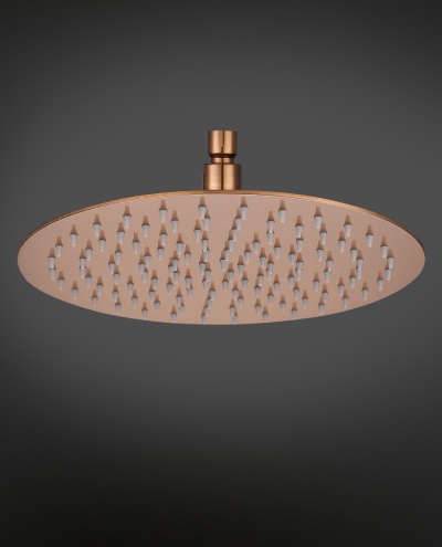 ראש נירוסטה עגול "10 נירוסטה רוז גולד