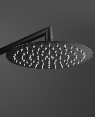 ראש נירוסטה עגול ״10 שחור מט